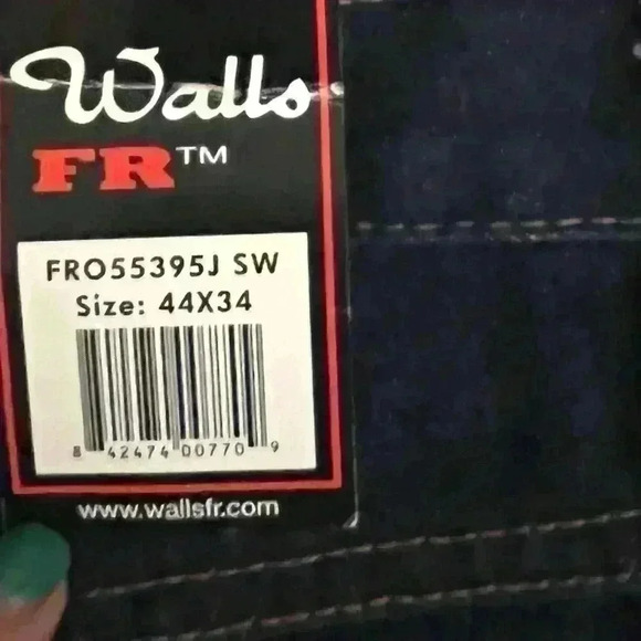 NWT Walls Flame Resistant Dark Wash Durable 100% Cotton Denim Jeans Size 44/34 - Picture 13 of 13